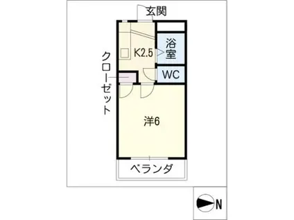 富士レイホービル第二(1K/1階)の間取り写真