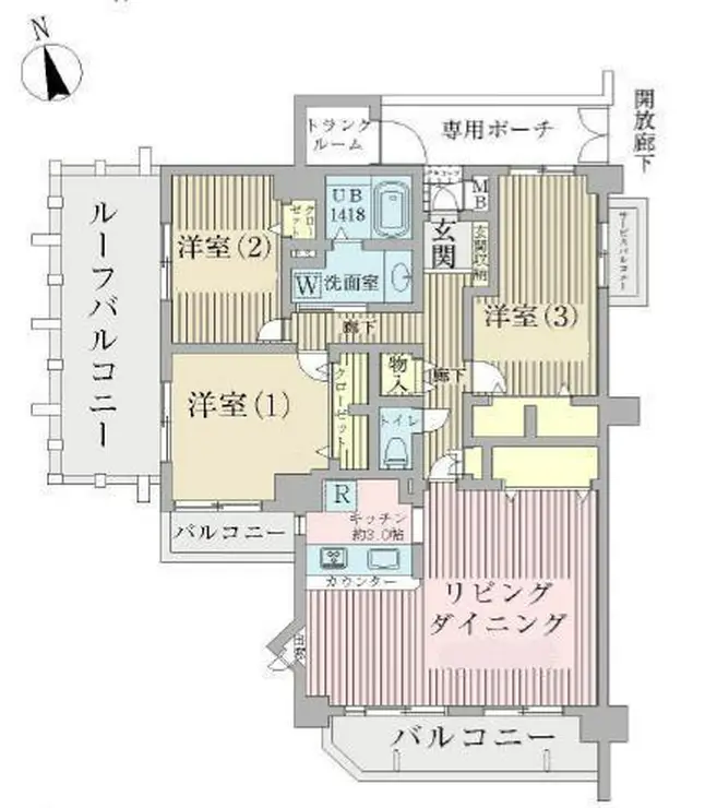 エクセレント幕張台公園 4階階 間取り