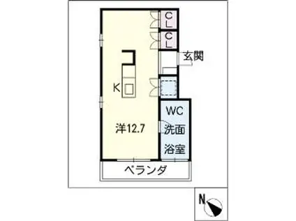 REGARO KANAYAMA ST A(ワンルーム/8階)の間取り写真