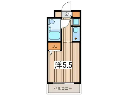 ジョイフル南林間(ワンルーム/4階)の間取り写真