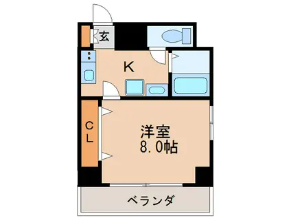 IZUMI3(1K/6階)の間取り写真