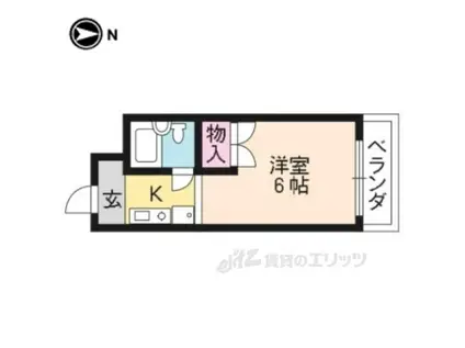 山本マンション(1K/2階)の間取り写真