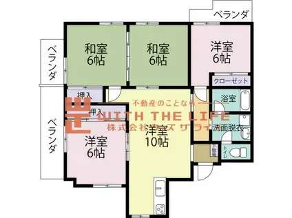 江崎第7ビル(4LDK/2階)の間取り写真