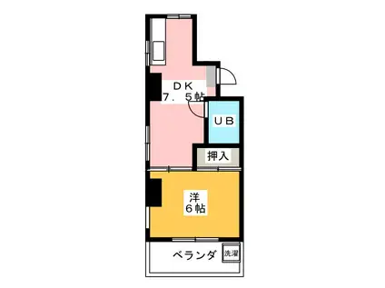 メゾンタジマ(1LDK/4階)の間取り写真