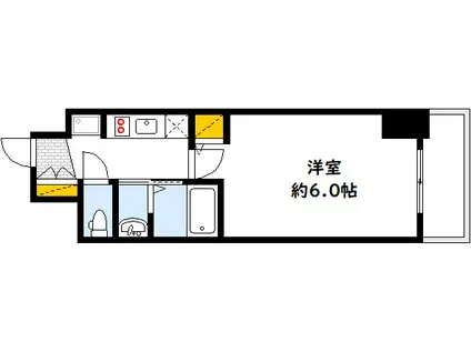 EC広島横川本通(1K/15階)の間取り写真