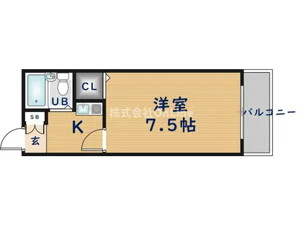 オリンピア阪本(1K/2階)の間取り写真