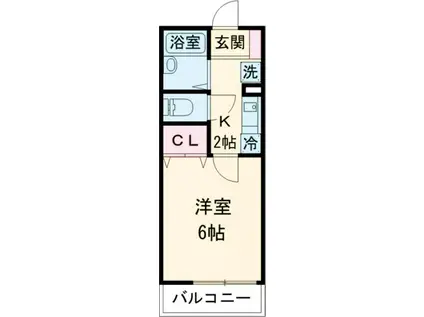 オーガスタ篠崎(1K/1階)の間取り写真