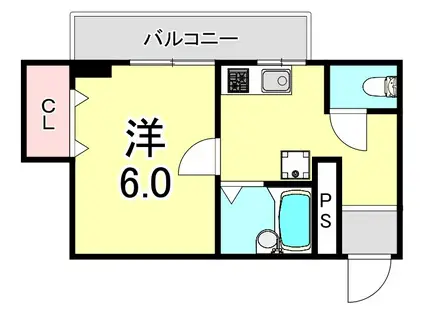 シルフィード・ドゥ・ARATA(1K/5階)の間取り写真