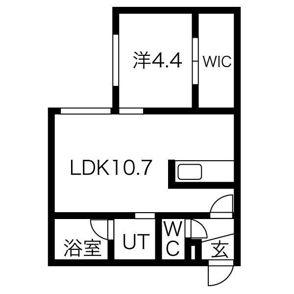HOPE植物園 ホープ(1LDK/3階)の間取り写真