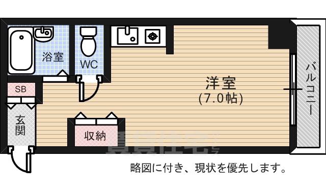月森大手町ビル(ワンルーム/3階)の間取り写真