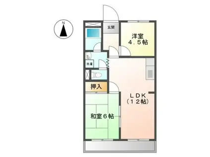 チェリーガーデン(2LDK/2階)の間取り写真