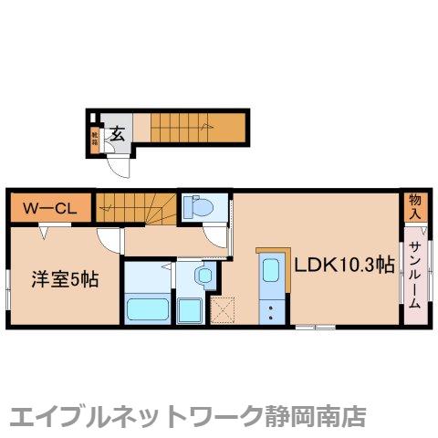 ヴェルテ(1LDK/2階)の間取り写真