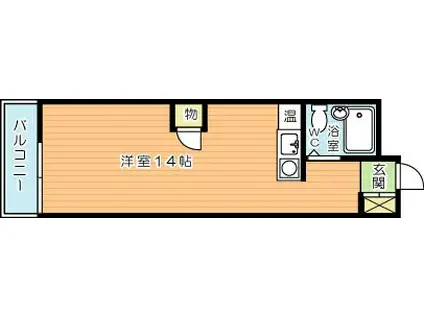 ARCHE(ワンルーム/4階)の間取り写真