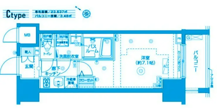 ZOOM川崎Second 6階階 間取り