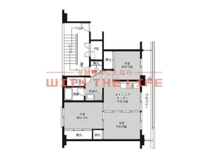 ビレッジハウス吉井II(3DK/2階)の間取り写真