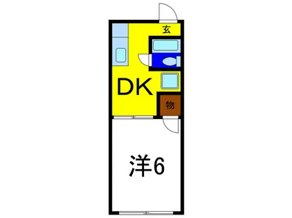 エレガントハイツ(1DK/1階)の間取り写真