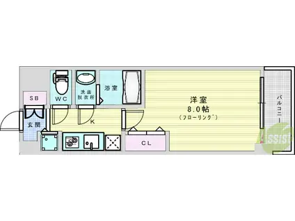 スプランディッド新大阪イースト(1K/5階)の間取り写真