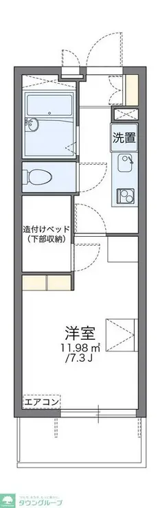 レオパレスハッピーブリッジ 3階階 間取り