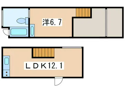 エーキューブ(1LDK/5階)の間取り写真