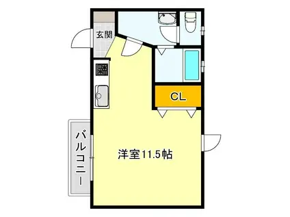 サンコーポ村田(ワンルーム/2階)の間取り写真