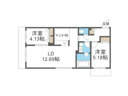 S-RESIDENCE医大南ALTIER(2LDK/3階)の間取り写真