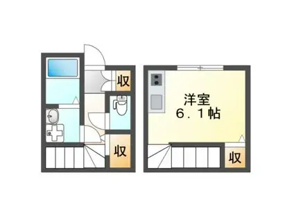 LECOCON岩塚(ワンルーム/1階)の間取り写真