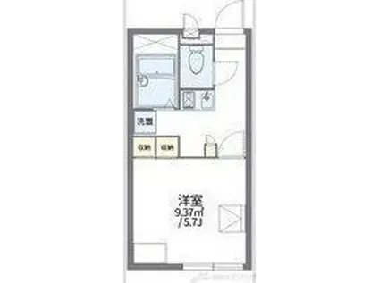 レオパレス滝の華(1K/1階)の間取り写真