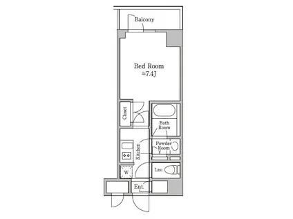 レジディア板橋(1K/3階)の間取り写真