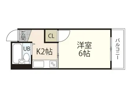 第41戸坂ビル(1K/3階)の間取り写真