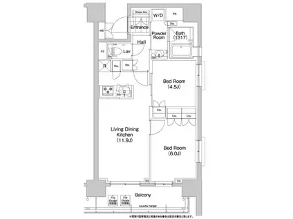 COMFORIA秋葉原イースト(2LDK/5階)の間取り写真