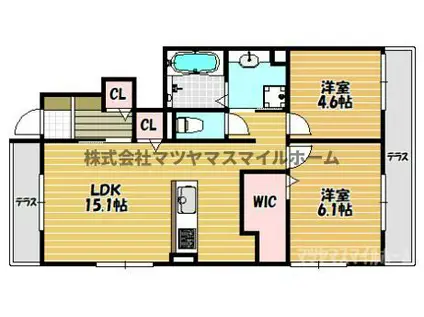 ALIVIO(2LDK/1階)の間取り写真