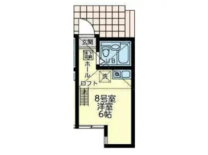 ユナイト小机グレートギャッピー(ワンルーム/2階)の間取り写真