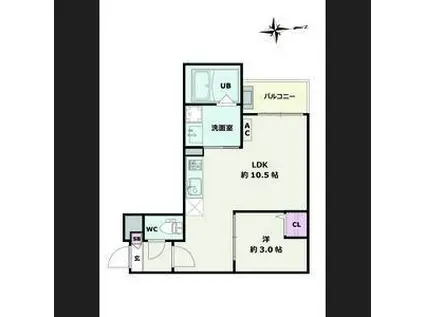 JACK MATOBAIV(1LDK/2階)の間取り写真