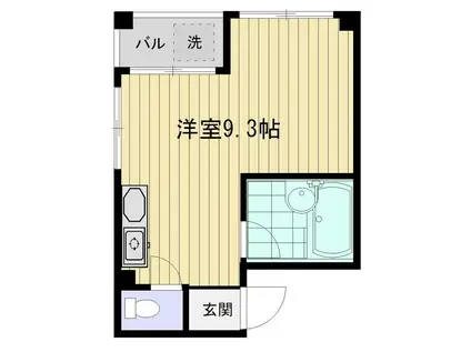 第二エンゼルコーポ(ワンルーム/3階)の間取り写真