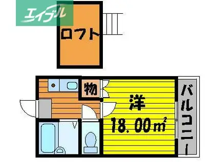 ラポール青江(1K/1階)の間取り写真