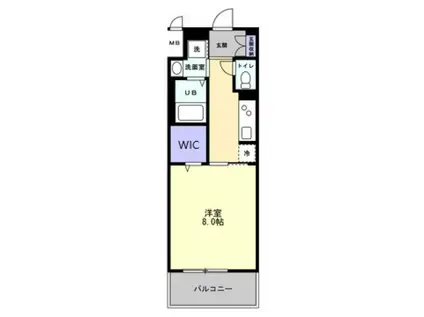 S-RESIDENCE中新町AVELIS(1K/5階)の間取り写真