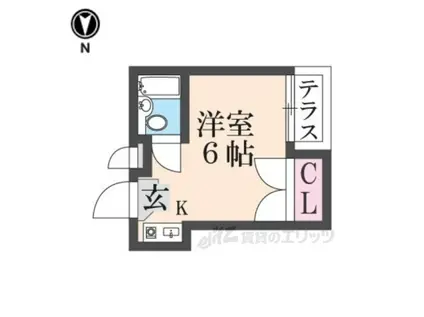 アクティ大和10(ワンルーム/1階)の間取り写真