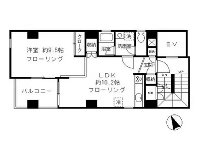 パークビュー南青山(1LDK/3階)の間取り写真