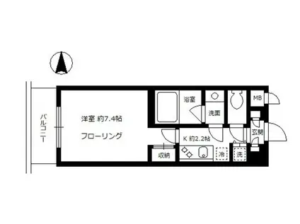 ラ・グランドゥール白金(1K/3階)の間取り写真