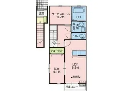 NOVA ERA(1SLDK/2階)の間取り写真