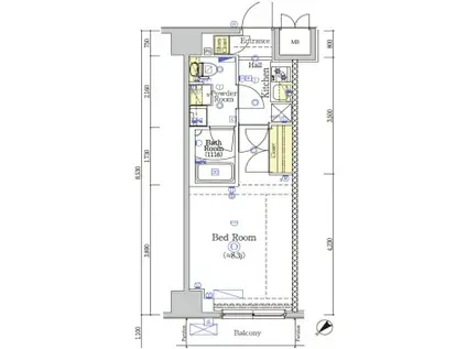 SHOKEN RESIDENCE八王子(1K/10階)の間取り写真