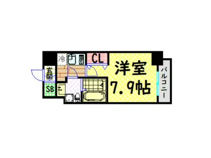 FDS WILL KOHAMA(1K/10階)の間取り写真