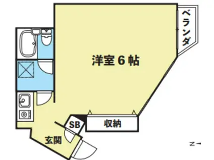 クリオール明大前(ワンルーム/2階)の間取り写真