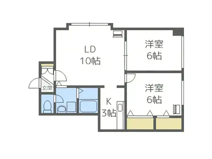 セラヴィ39(2LDK/3階)の間取り写真