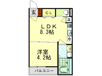 K-HOUSEFIRST(1LDK/1階)の間取り写真