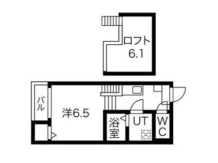 VILLA STORIA(1K/2階)の間取り写真