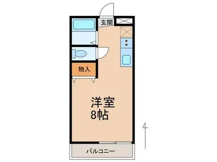 サンシャインタカラIII(ワンルーム/3階)の間取り写真