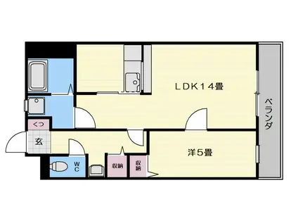 YOU.Iビル(1LDK/4階)の間取り写真