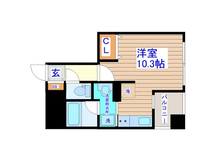 プラウドフラット河原町(ワンルーム/5階)の間取り写真
