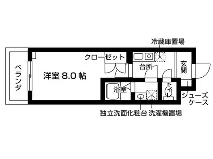 ACCO STAGE1(1K/2階)の間取り写真
